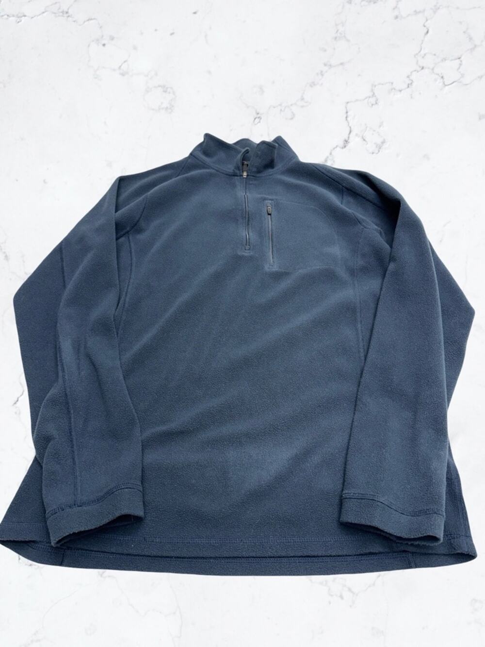 L.L. BEAN Men’s MEDIUM TALL Blue Fleece Pullover Sweatshirt